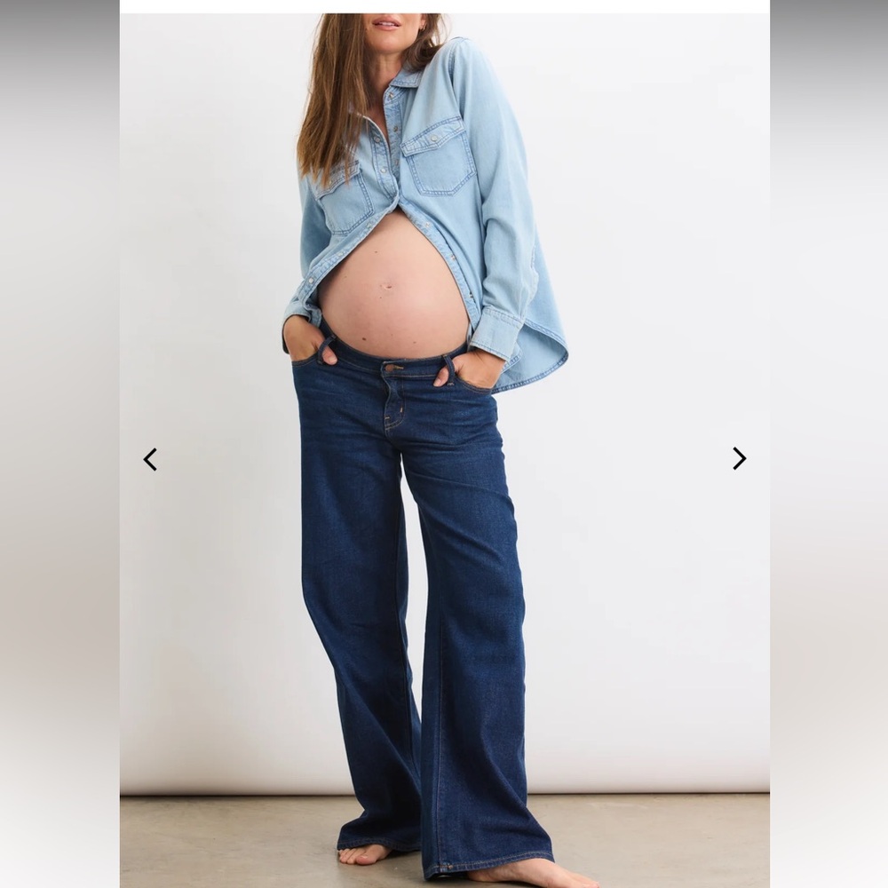 Hatch Wide Leg Maternity Jeans